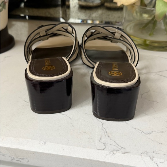 Tory Burch Basketweave Block Heel Sandals size 8 NEW - Picture 6 of 8